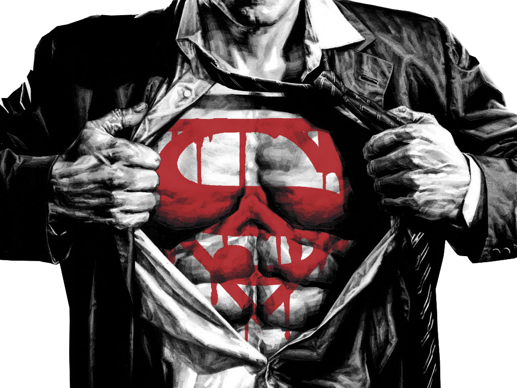 Bad Superman - Superman Ripping Shirt Off (1024x768), Png Download
