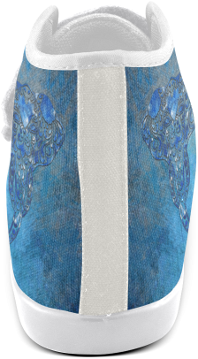 A Blue Watercolor Elephant Portrait In Denim Look Velcro - Handbag (500x500), Png Download