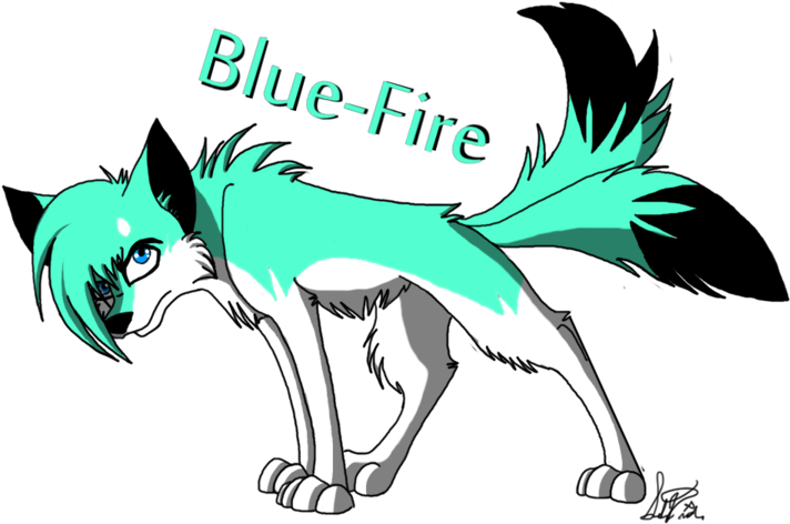 Blue Fire By Flame Expression On Clipart Library - Fire Wolf Clipart (900x614), Png Download