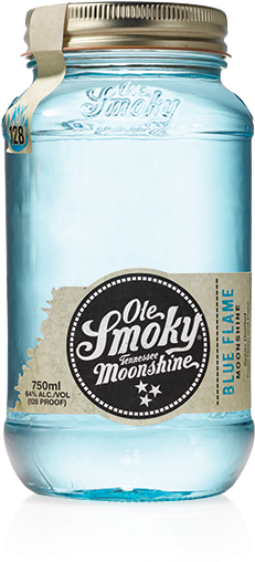 Blue Flame Moonshine (245x507), Png Download