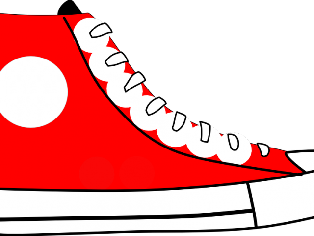Gym Shoes Clipart Sneaker - Red Shoe Clipart (640x480), Png Download