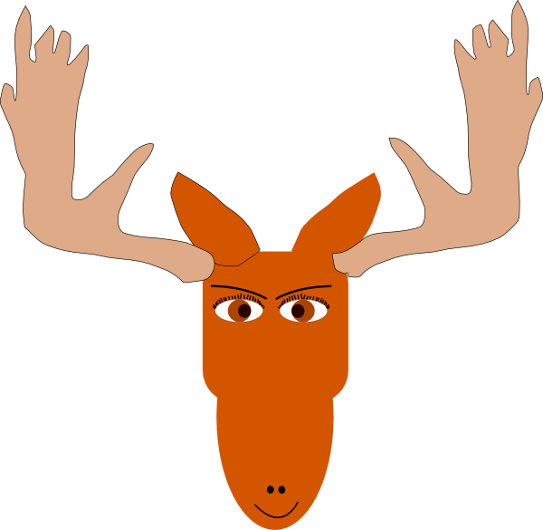 Free Vector Mad Moose Clip Art - Cartoon Moose Head Mugs (600x585), Png Download
