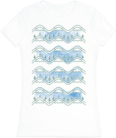 Watercolor Mountains Womens T-shirt - Dinosaurs Eat Man Women Inherits The Earth (484x484), Png Download
