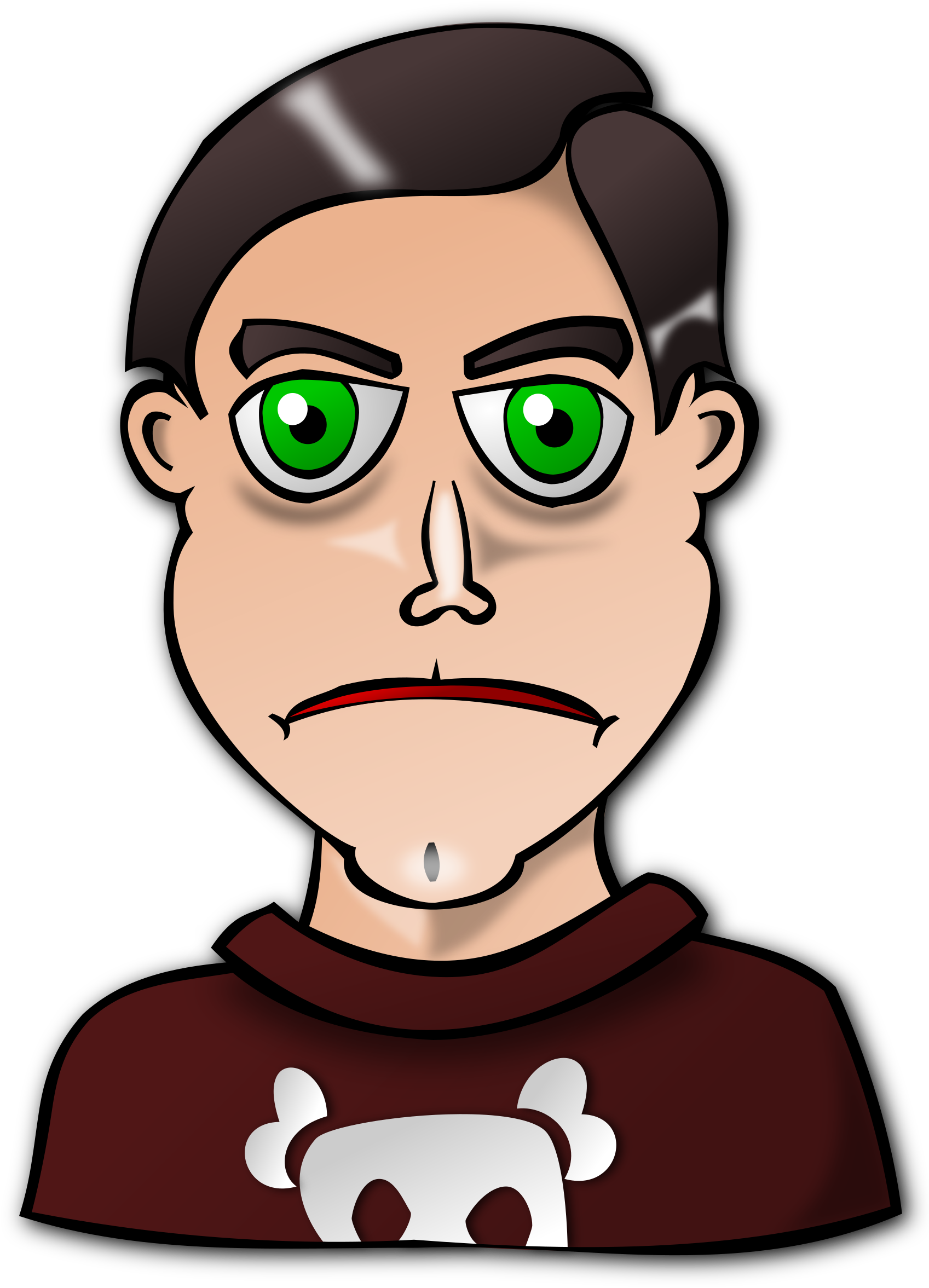 Download Kid Boy Face Angry Man With Green Eyes Clipart Full Size Png Image Pngkit