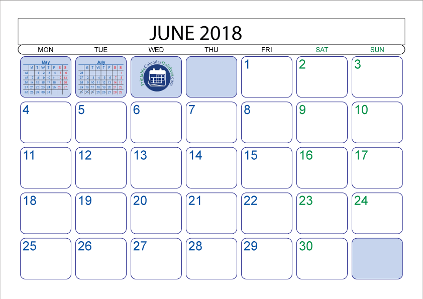 Calendar Graphic Black And White Library Free Download - Full Moon June 2018 Calendar (842x595), Png Download