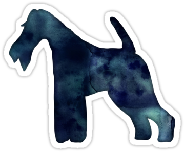 Wire Fox Terrier Black Watercolor Silhouette By Tripoddogdesign - Drahtfox-terrier-schwarzeswatercolor-silhouette Grußkarte (375x360), Png Download
