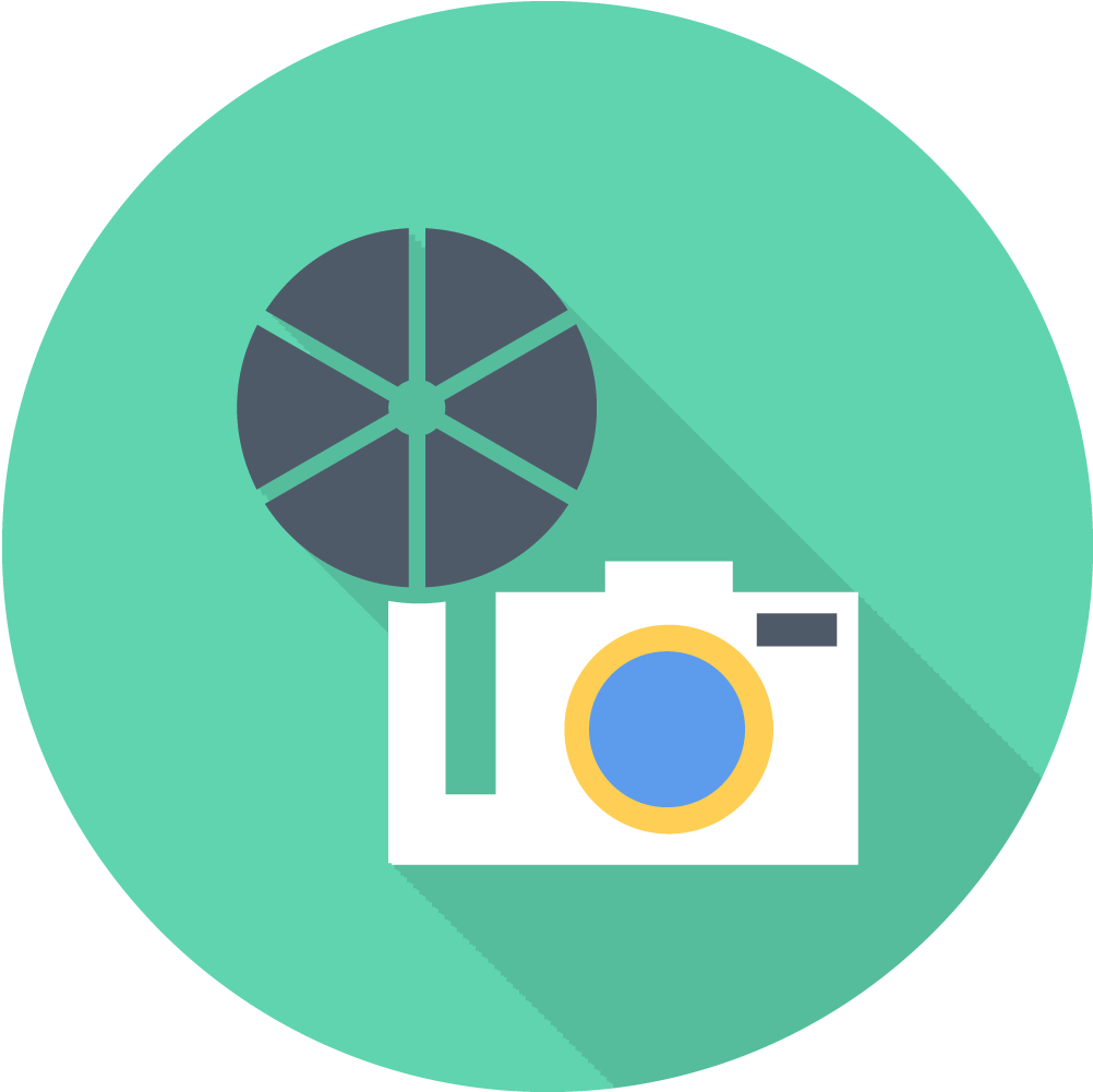 Old Camera Icon - Flat Multimedia Icon Png (1024x1024), Png Download
