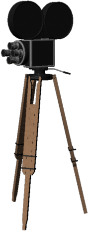 Old Film Camera On Tripod (700x525), Png Download