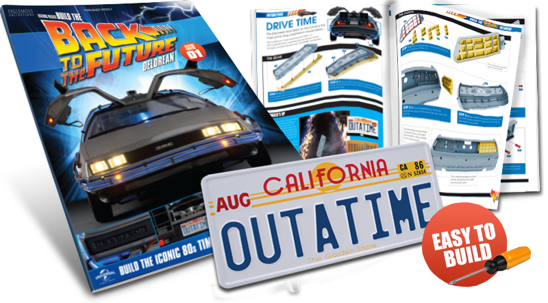 Build Back To The Future Delorean (800x442), Png Download