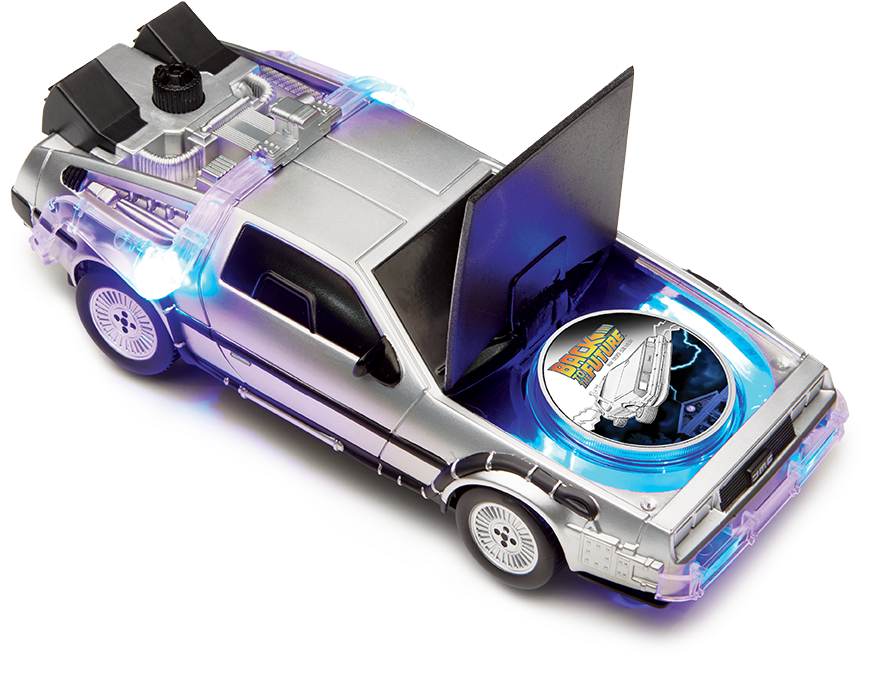 Delorean 1 Oz Silver Coin Back To The Future - Back To The Future Silver Coin (1032x747), Png Download