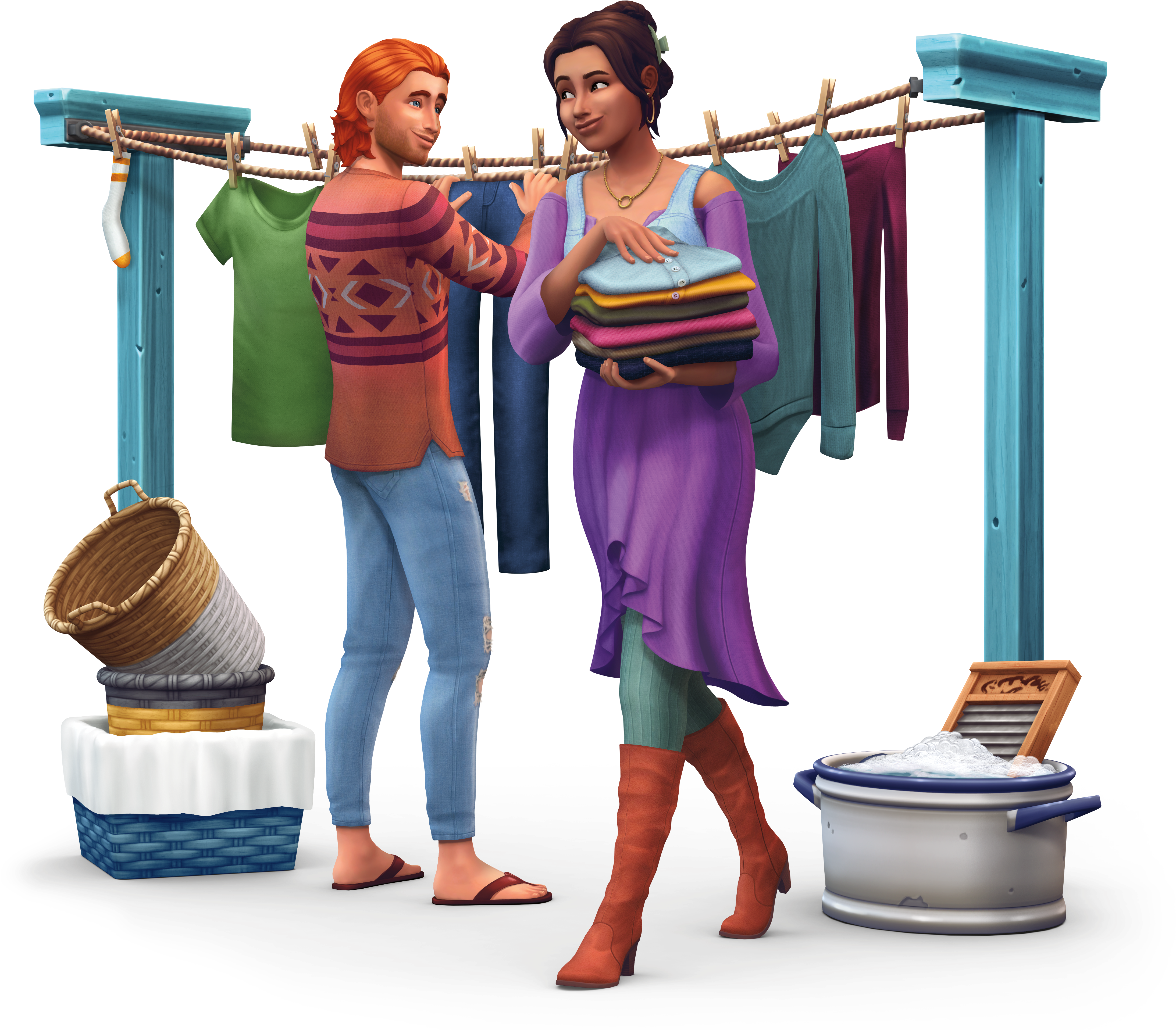 Official Sims 4 Laundry Day Assets Provided By Ea - Sims 4 Jour De Lessive (4542x4031), Png Download