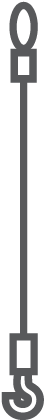 Single Vertical Hitch - Hoisting (300x750), Png Download