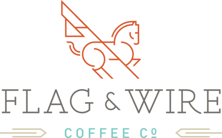 Flag And Wire Coffee (450x280), Png Download