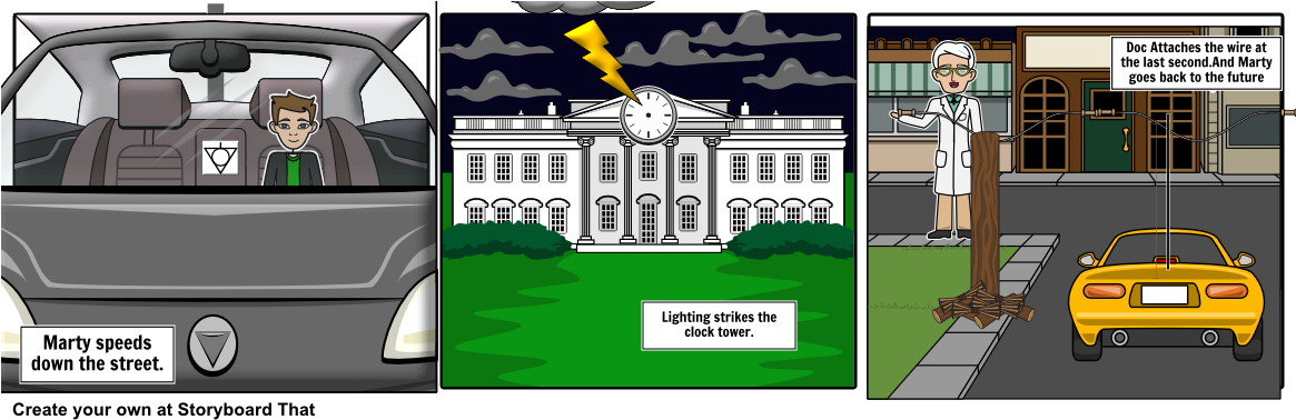 Back To The Future - Back To The Future Story Board Real (1164x385), Png Download