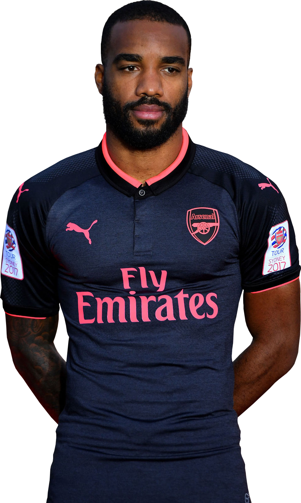 Alexandre Lacazette Render - Arsenal Third Kit 2017 (958x1603), Png Download
