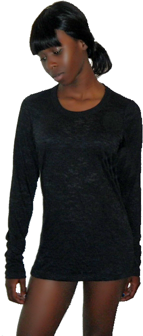 Blank Next Level Ladies Long Sleeve Tee Shirts - Long-sleeved T-shirt (290x681), Png Download