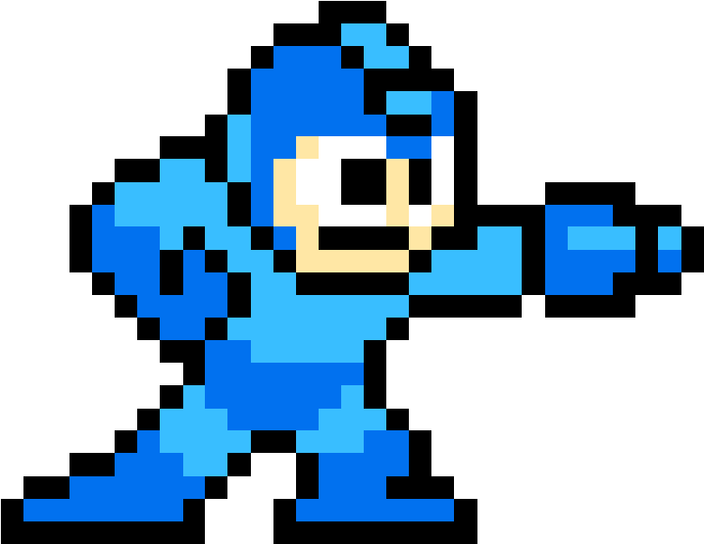 Popular Video Game Characters - Mega Man Sprite Png (820x820), Png Download
