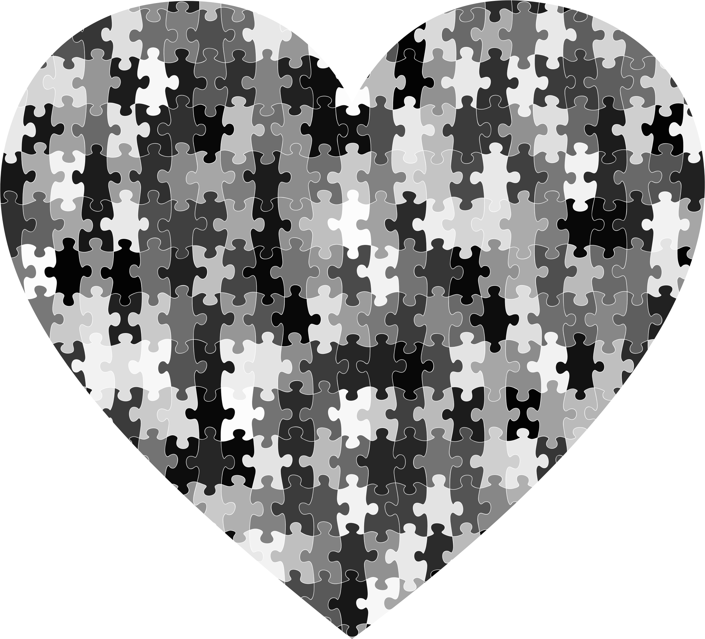 Jigsaw Puzzles Heart Puzzle Video Game Tangram - Puzzle Piece Heart Grey Png (375x340), Png Download