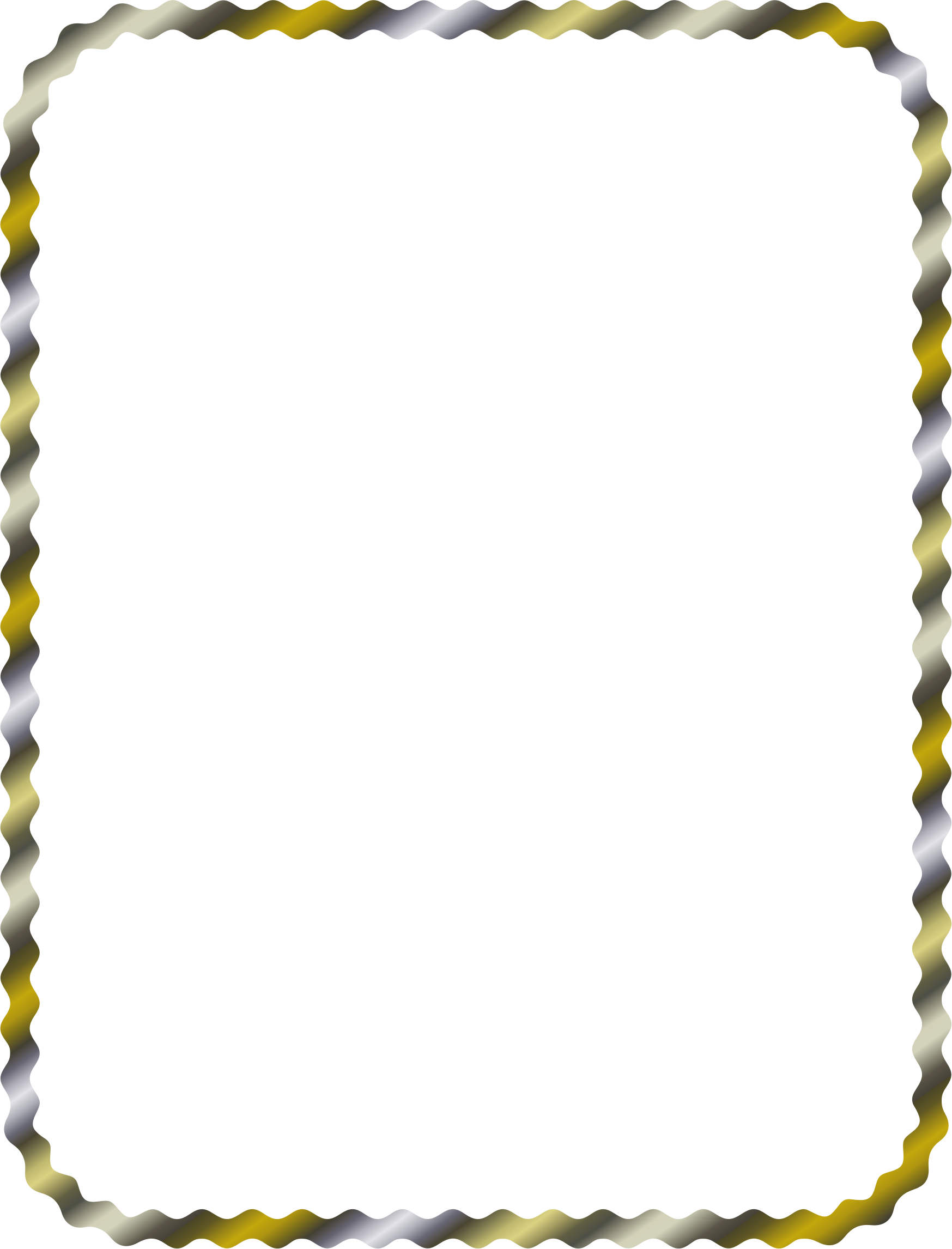 This Free Icons Png Design Of Metallic Wave Border (1747x2292), Png Download