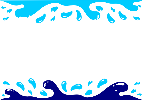 Wave Clipart Summer Splash - Swimming Border Clip Art (600x420), Png Download