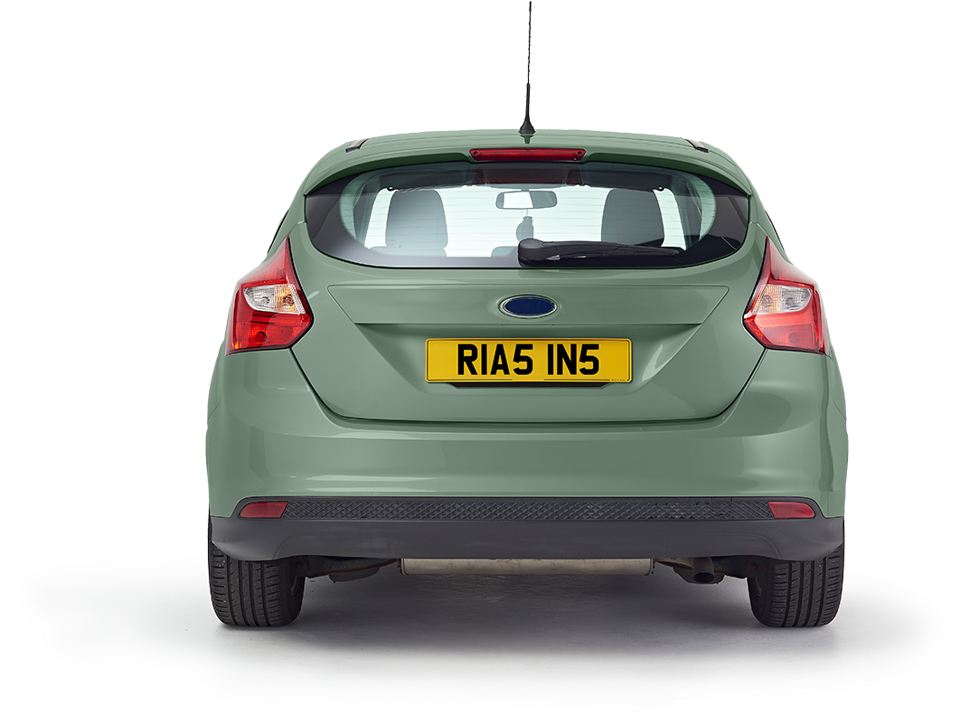 The Back Of A Mint Green Coloured Car With A Personalised - Vehicle Insurance (1360x800), Png Download