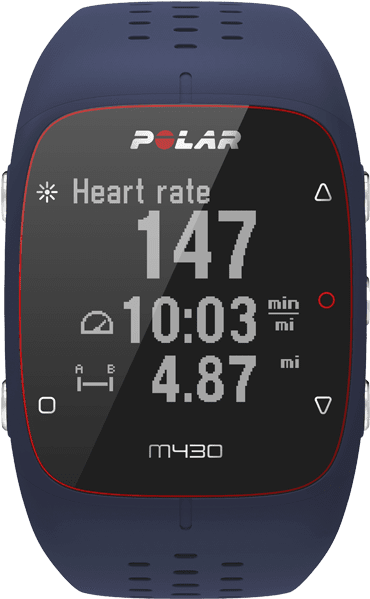 Polar M430 Gps Enabled Running Heart Rate Monitor Heartratemonitorsusa - Polar M430 Gps Running Watch - Orange (600x600), Png Download