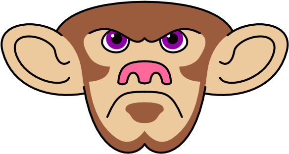Angry Monkey By Dracos On Deviantart Banner Freeuse - Cartoon (640x416), Png Download