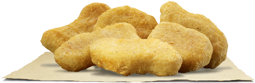 Chicken Nuggets* - Frango Empanado Burger King (500x540), Png Download