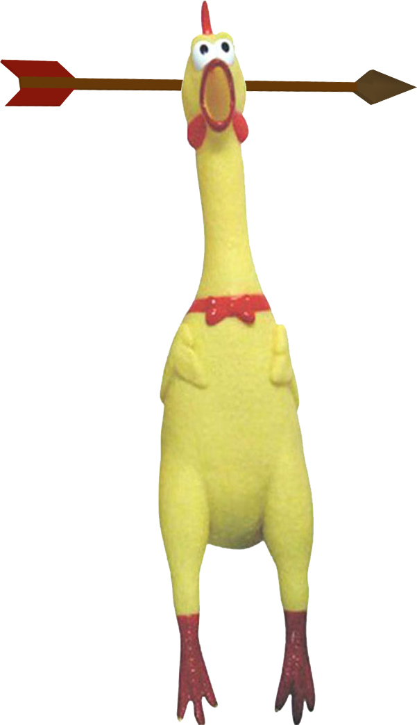 Wild Amp Crazy Rubber Chicken Rubber Chickens - Chicken Plastic Png (601x1043), Png Download