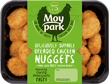 Breaded Chicken Nuggets - Moy Park Chicken Goujons (449x361), Png Download