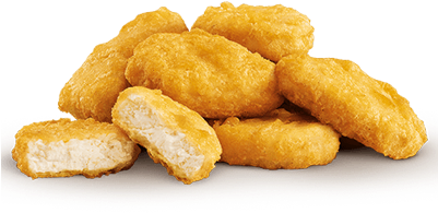Chicken Nugget Png - He Protec He Attac But Most Importantly He Quac (400x400), Png Download