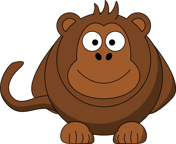 How To Set Use Huge Cartoon Monkey Svg Vector (600x491), Png Download