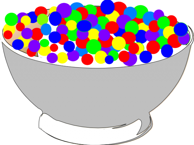How To Set Use Bowl Of Colorful Cereal Clipart (600x455), Png Download