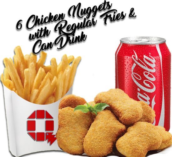 6 Chicken Nuggets £3 - Comatec Mini Fry Box 3.25 X 2 X 1.6 Inches (550x500), Png Download