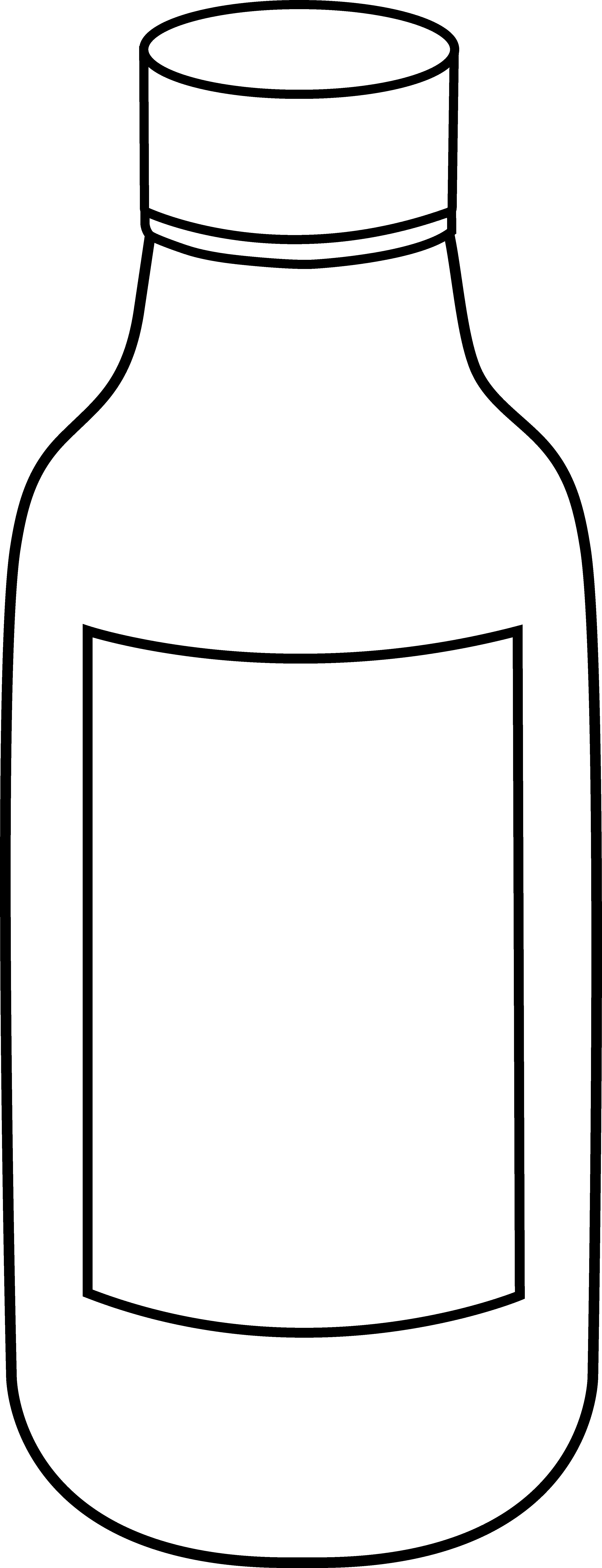 Free Coloring Pages Of Empty Bottle Baby - Vinegar Bottle Clipart Black And White (3284x8552), Png Download