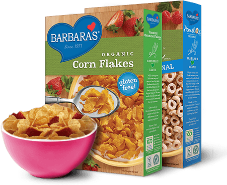 Barbaras Barbara's Classics Cereal - Barbara's Corn Flakes Cereal - 9 Oz Box (451x369), Png Download