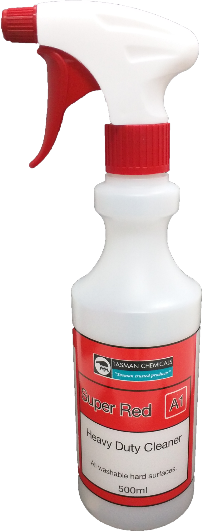 Super Red Neutral Cleaner Empty Spray Bottle 500ml - Spray Bottle (647x1697), Png Download