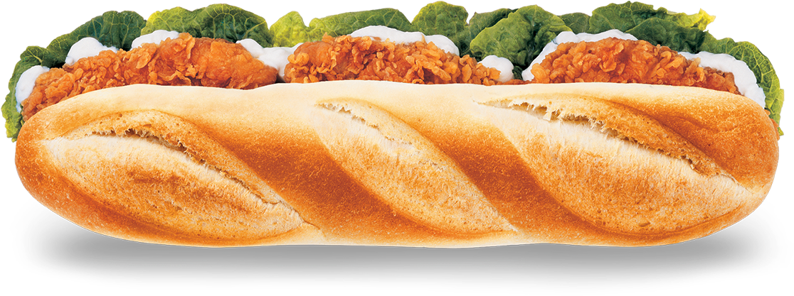 Crocodille Chicken Strips - Chicken Baguette Png (1181x550), Png Download