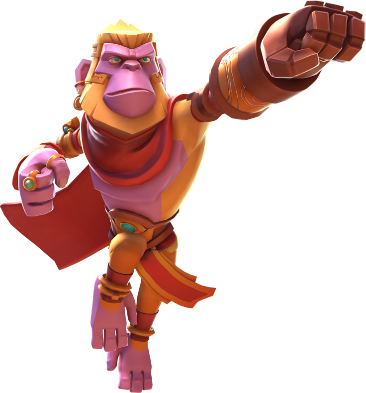 Character Thumb Monkey - Brawlout Character (736x790), Png Download