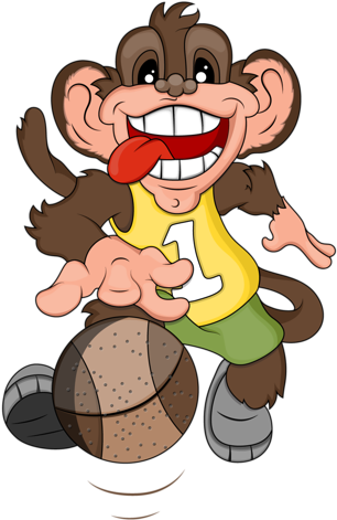 Год 2016 Огненная Обезьяна - Monkey Cartoon Smile (323x500), Png Download