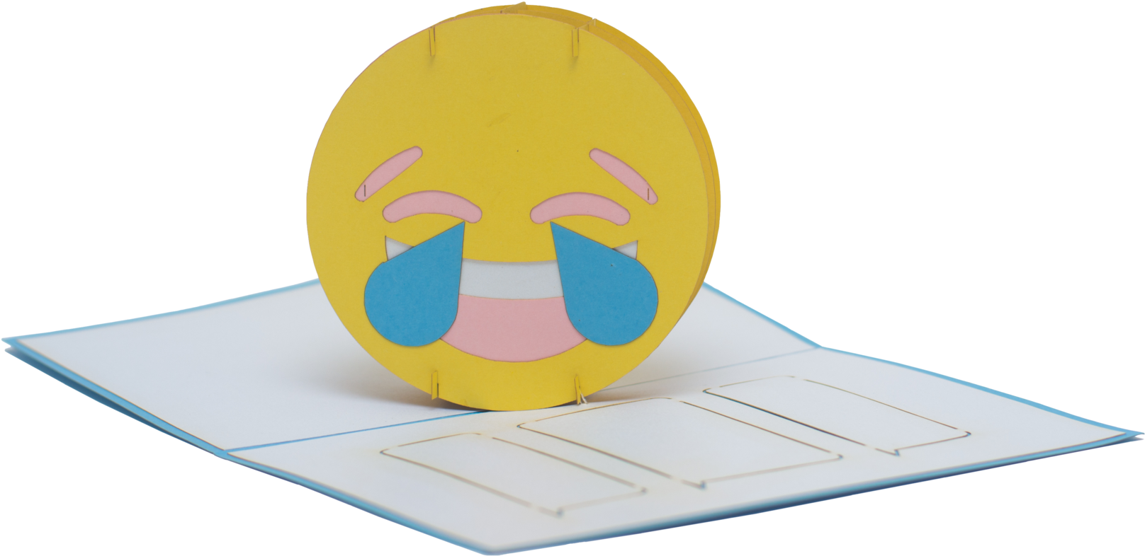 Laughing Emoji Pop Up Card - Emblem (2048x1365), Png Download