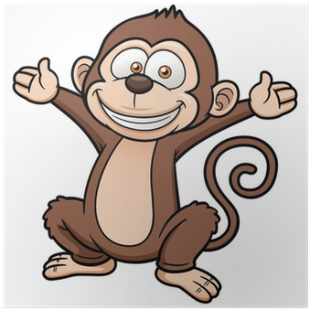 Vector Illustration Of Cartoon Monkey Poster • Pixers® - Cartoon Monkey (400x400), Png Download