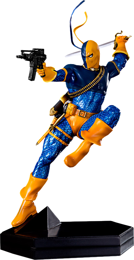 Dc Comics Statue Deathstroke - Deathstroke (433x840), Png Download