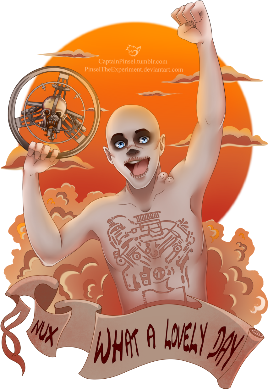 Mad Max Art Nux - Nux (900x1271), Png Download