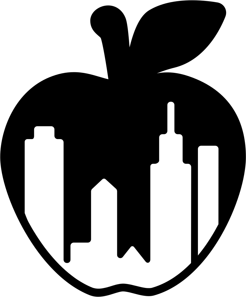 New York City Apple Symbol With Buildings Shapes Inside - My Man Jeeves [book] (814x982), Png Download