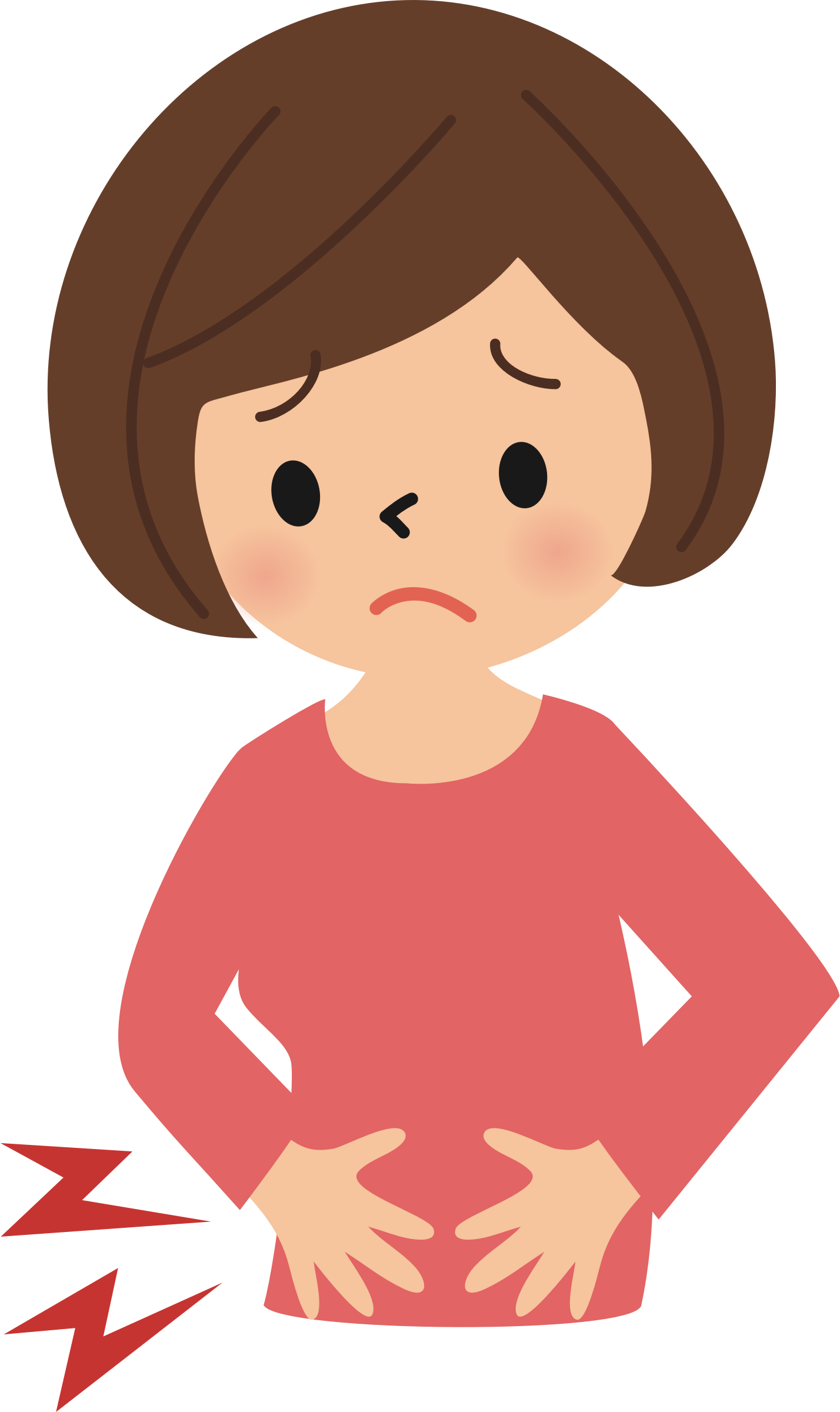 Pain In Stomach Png Pic - Free Clip Art Back Pain (1428x2400), Png Download