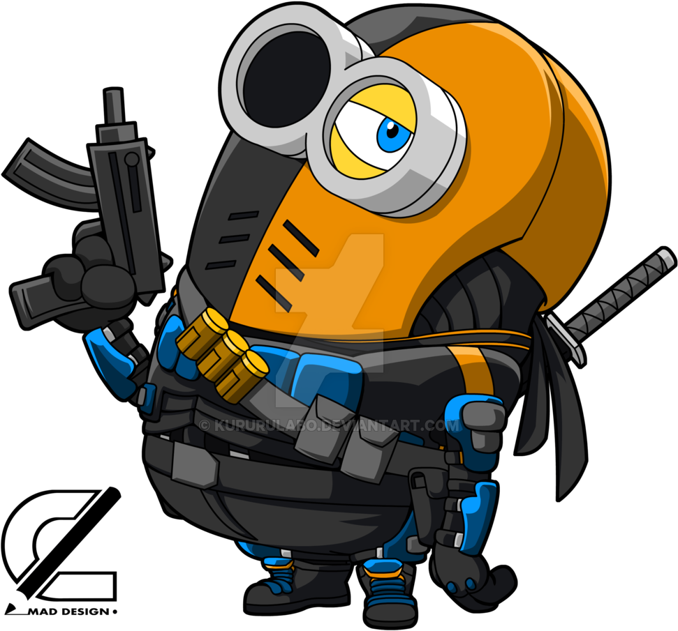 Death Stroke Cute Drawing (1024x954), Png Download