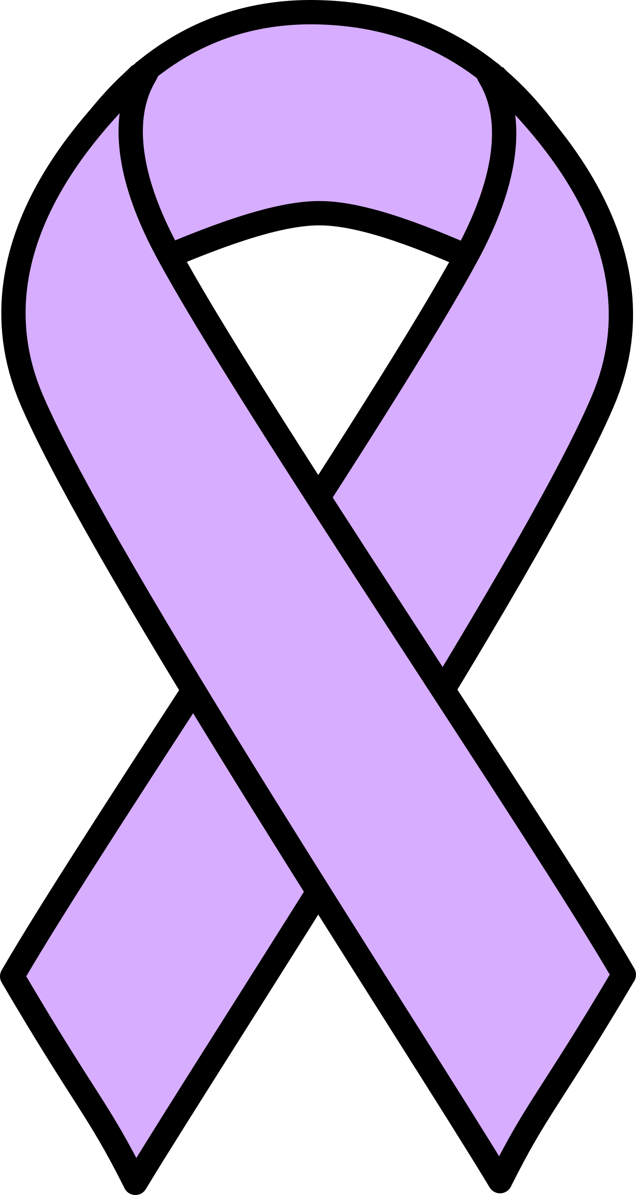 This Free Icons Png Design Of Periwinkle Ribbon (1278x2400), Png Download