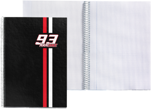 School Notebook Fº 80 Cla 4mm C/black Margin Mm93 (565x565), Png Download
