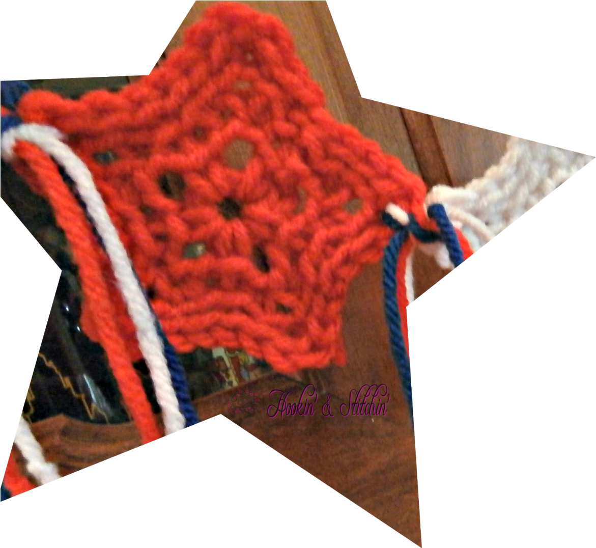 Red Crochet Star (1600x1200), Png Download